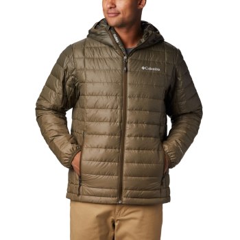 Columbia Muške Jakne - Voodoo Falls 590 TurboDown Hooded Big Maslinasto Zelene | NADH-14803